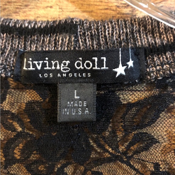 Living Doll lace striped cardigan - Picture 3 of 5